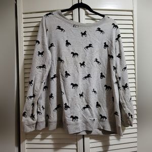 2x Forever 21 Gray Horse Sweater